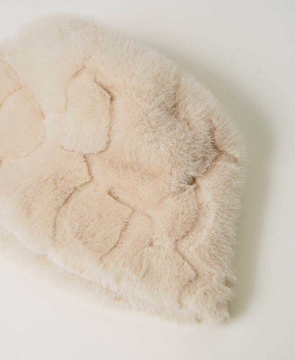 Scee by twin set Cappello bucket in faux fur con logo Consegna Veloce