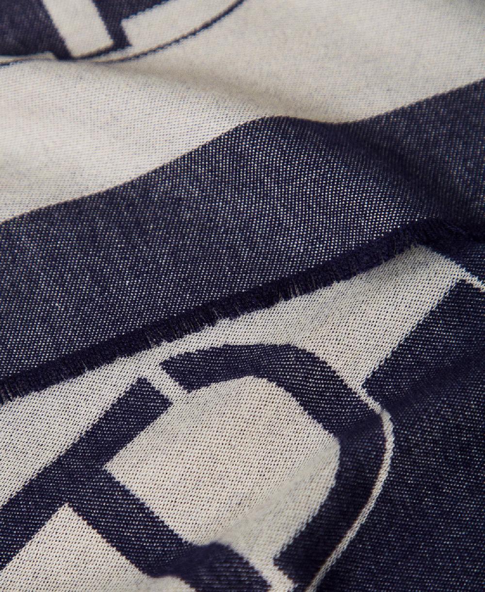 Scee by twin set Kefiah jacquard con logo Affare Del Giorno