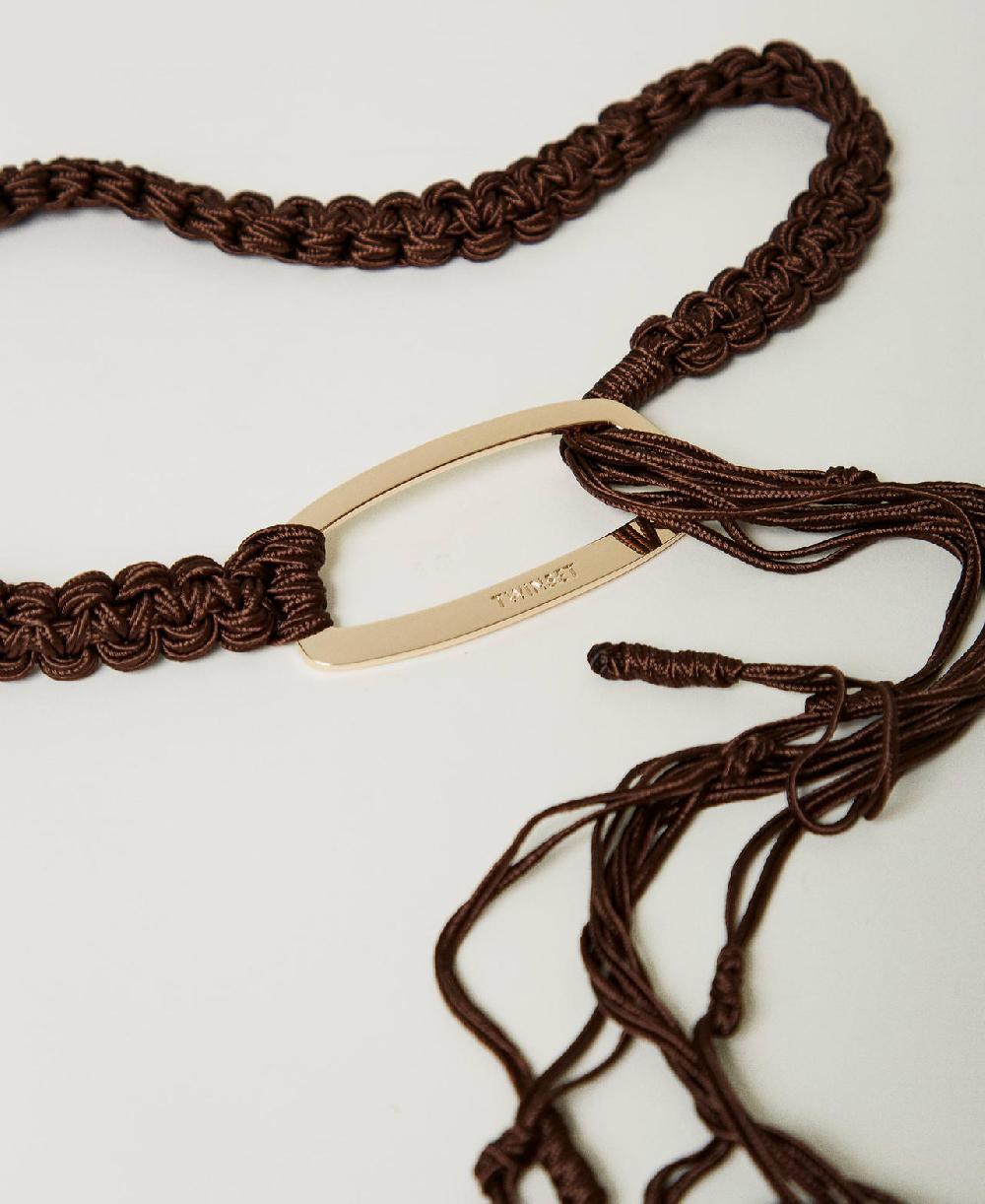 Scee by twin set Cintura crochet con fibbia logata Saldi