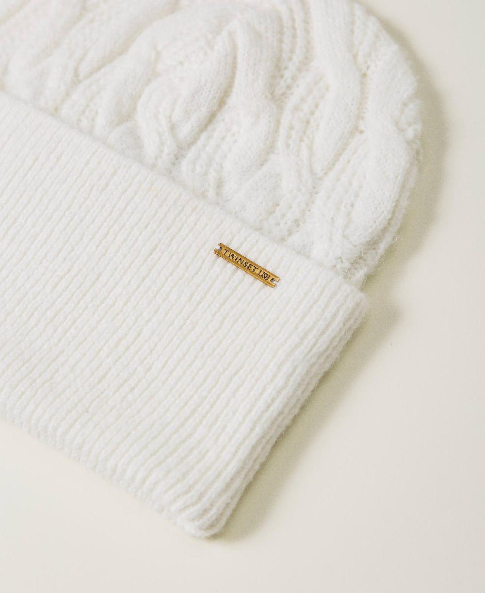 Scee by twin set Cuffia in maglia a trecce Saldi Di Fabbrica