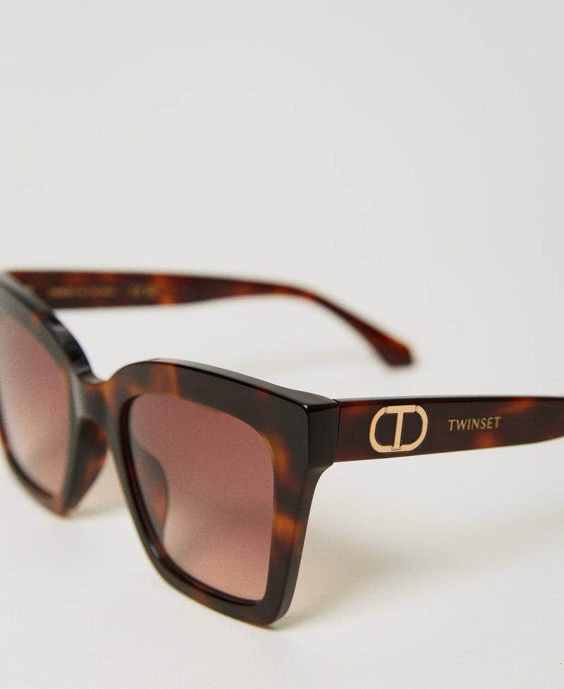 Scee by twin set Occhiali da sole squadrati tortoise Negozio
