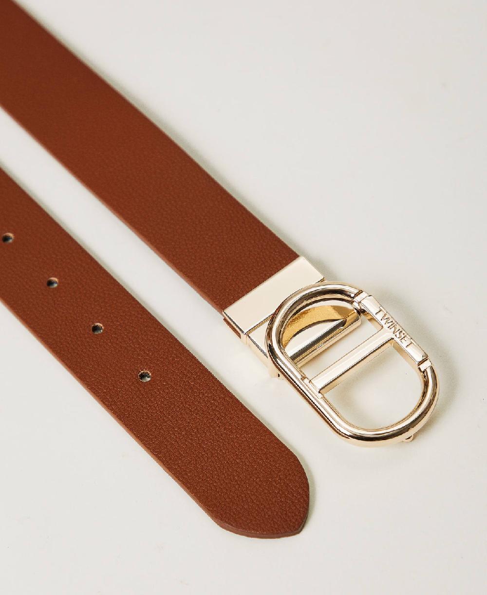 Scee by twin set Cintura reversibile con fibbia Oval T a scatto Comprare a buon mercato