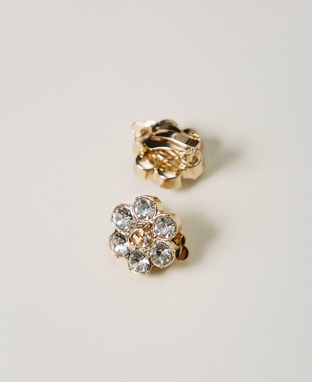 Scee by twin set Orecchini a fiore con strass e Oval T Flash Sale