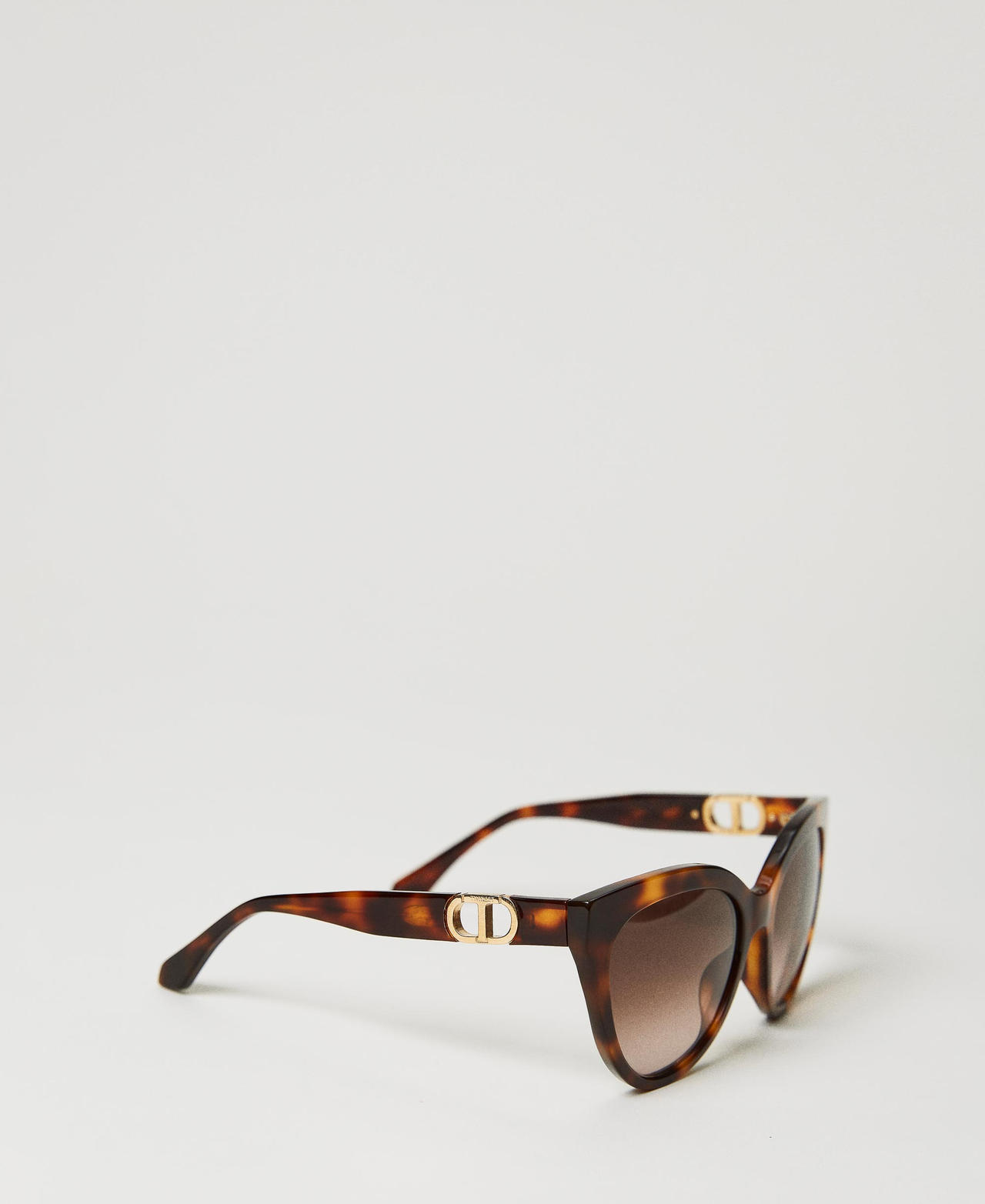 Scee by twin set Occhiali da sole cat-eye tortoise Fornitura limitata