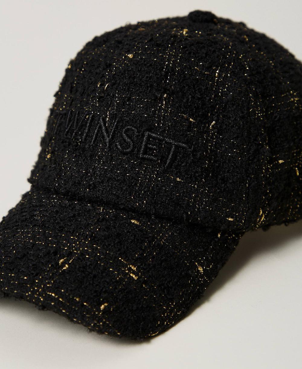 Scee by twin set Cappello da baseball bouclé con logo Offerta esclusiva
