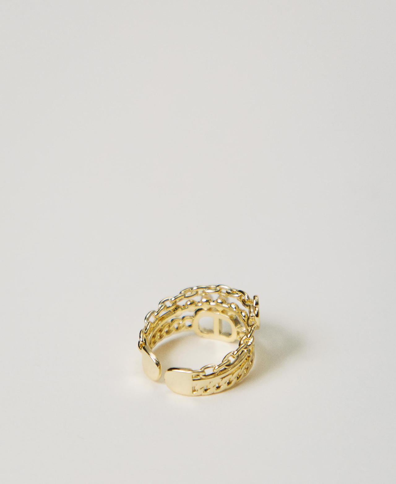 Scee by twin set Anello con perle e Oval T Black Friday
