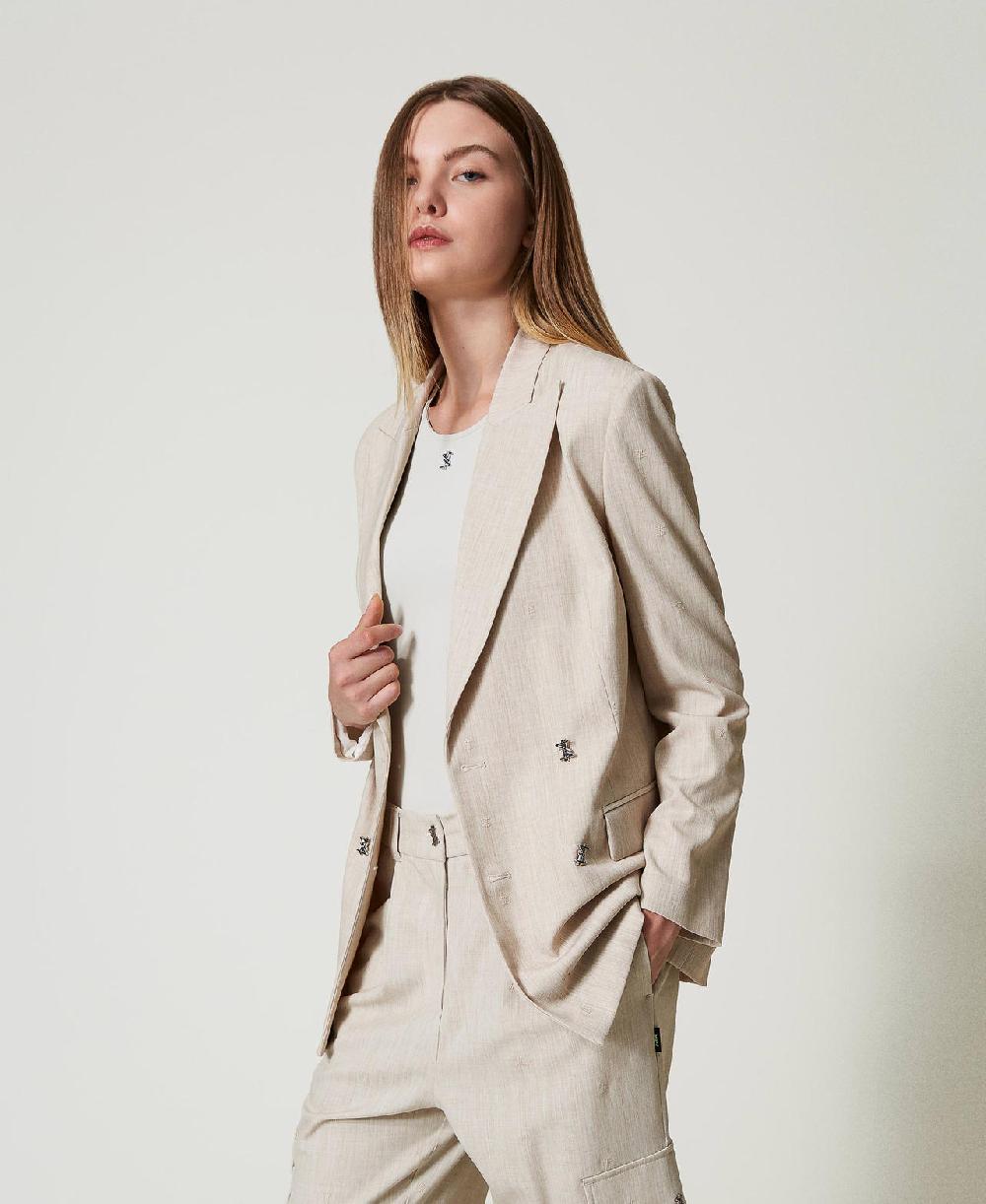 Scee by twin set Giacca blazer MYFO con ricamo Cyber Monday
