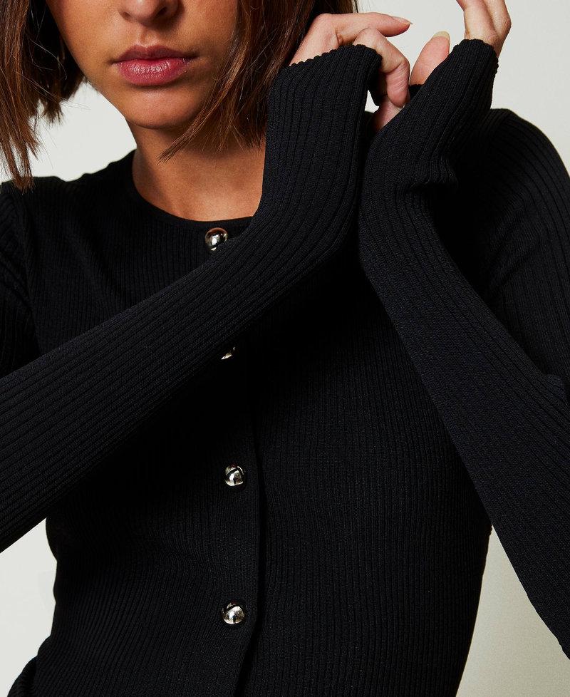 Scee by twin set Cardigan a costine con borchie Offerta Pasqua