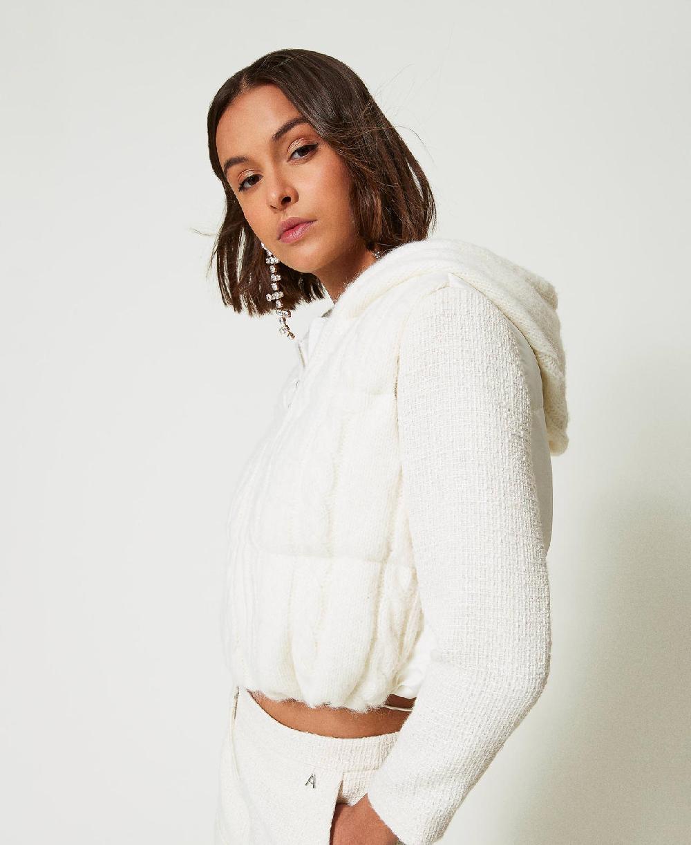 Scee by twin set Gilet imbottito con trecce Offerta per la Festa della Mamma