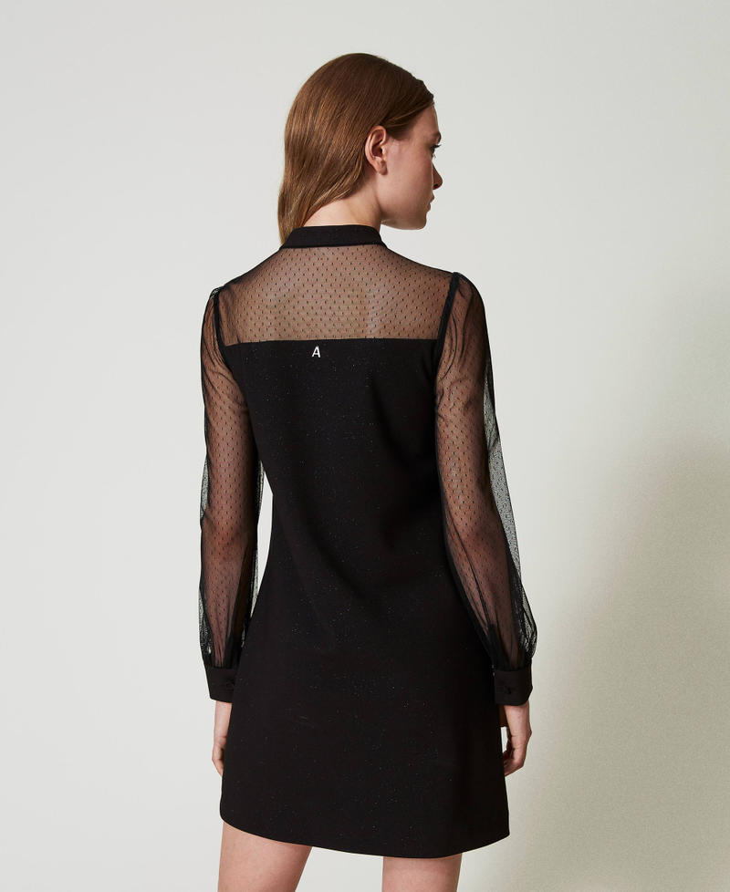 Scee by twin set Abito corto con tulle plumetis Smaltimento dello stoccaggio