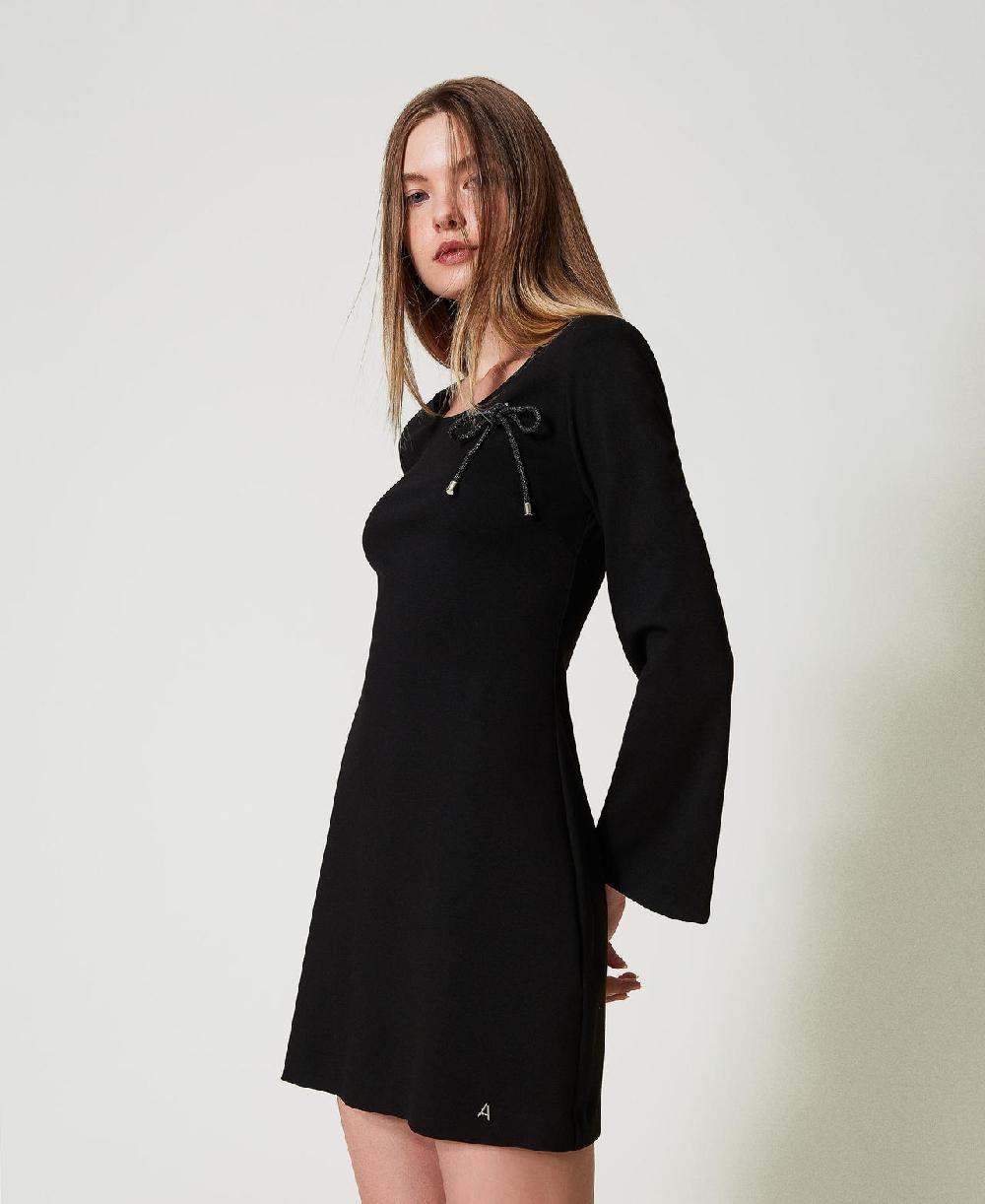 Scee by twin set Abito corto con spilla in strass Latest fashion