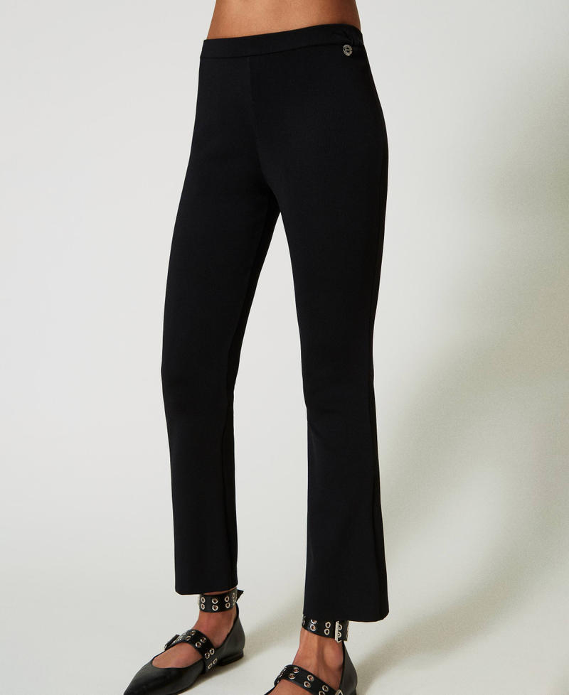 Scee by twin set Pantaloni flare in maglia Online Outlet