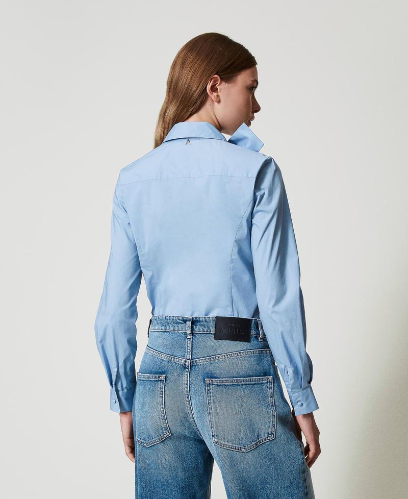 Scee by twin set Camicia in popeline con fiocco Lightning offer
