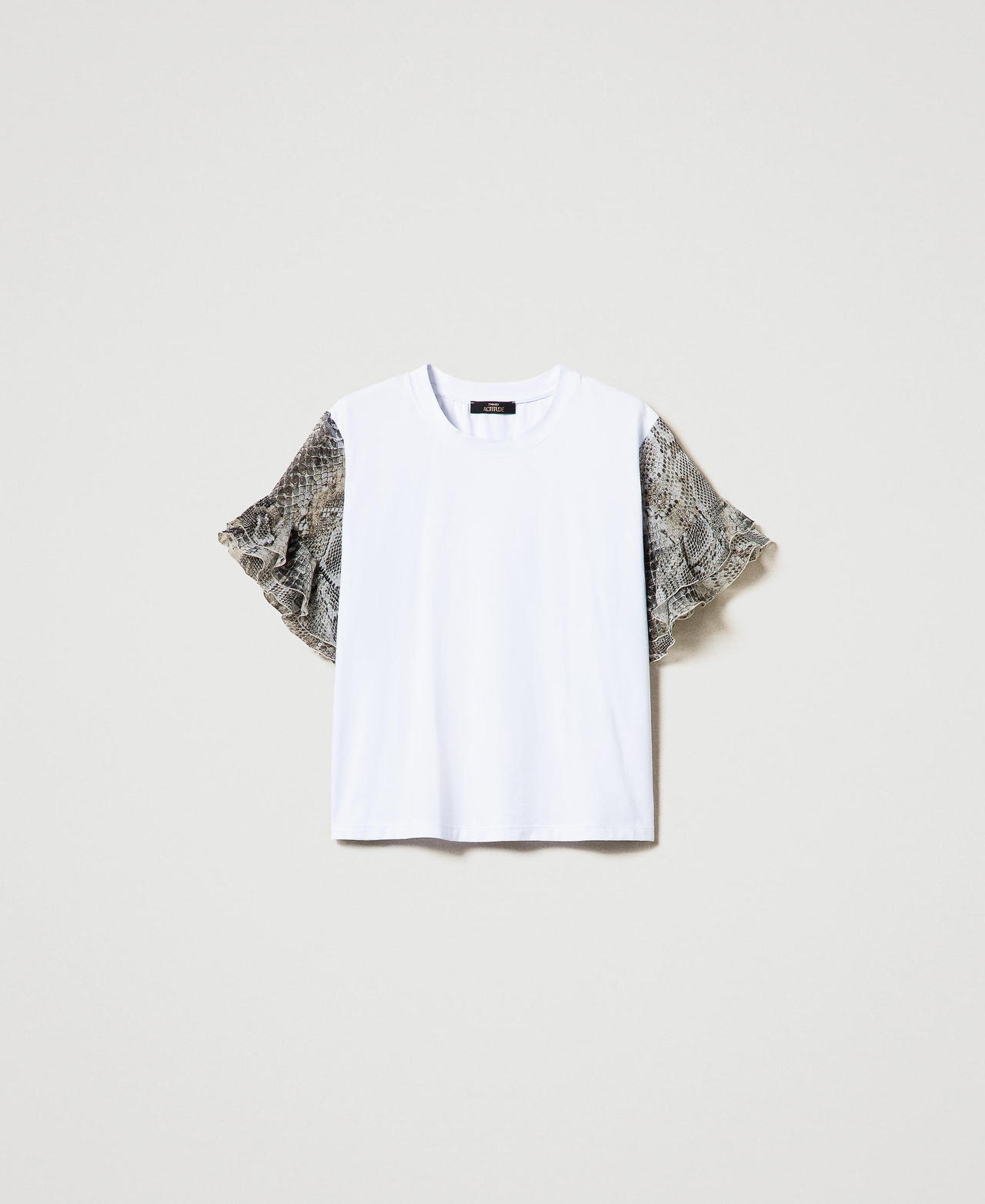 Scee by twin set T-shirt con maniche a stampa snake Grandi sconti