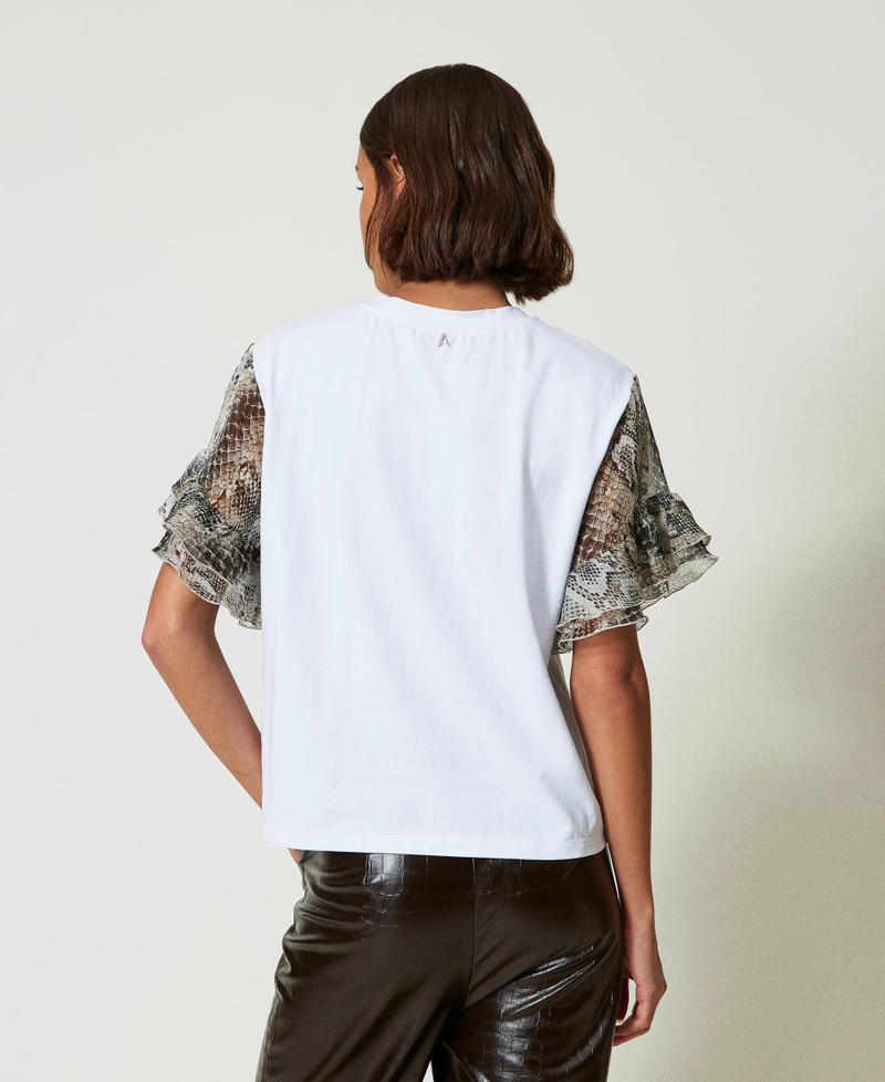Scee by twin set T-shirt con maniche a stampa snake Grandi sconti