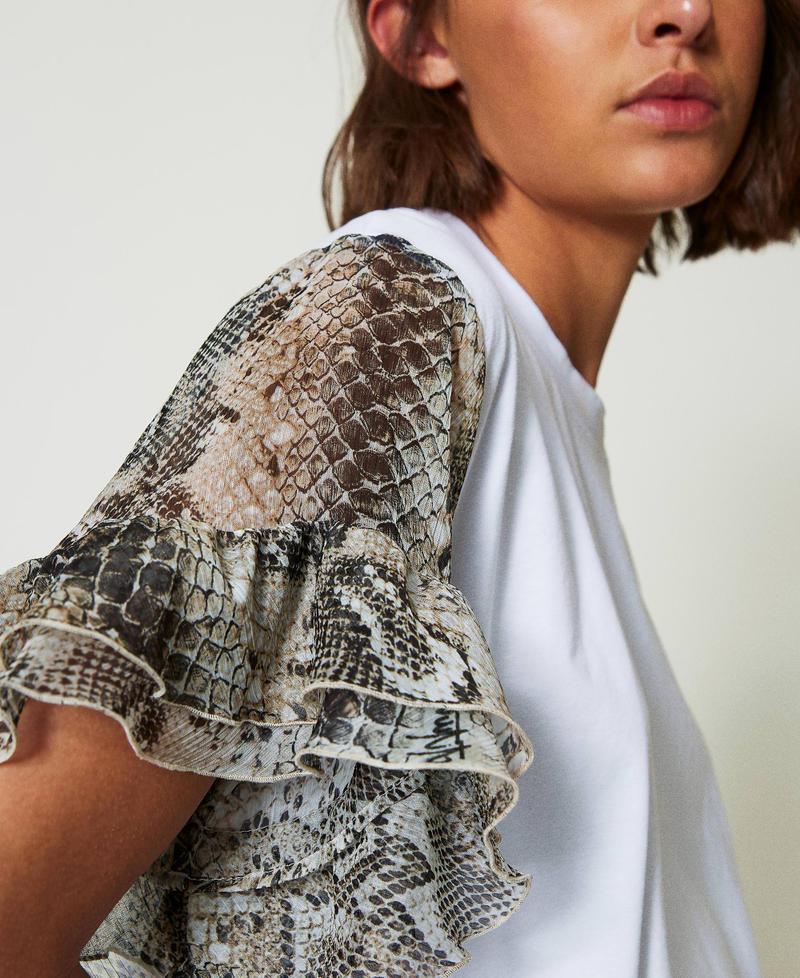 Scee by twin set T-shirt con maniche a stampa snake Grandi sconti