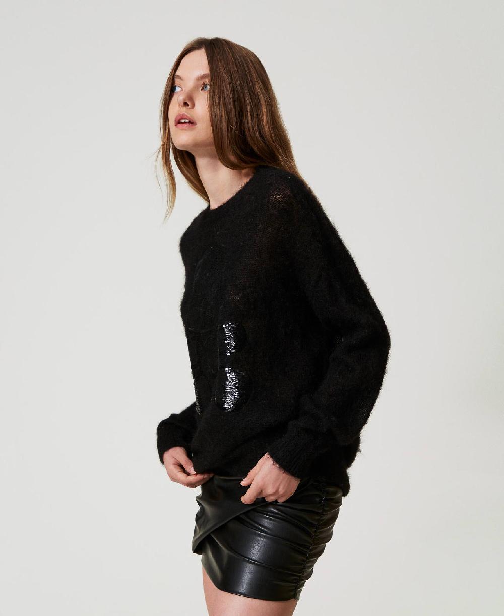 Scee by twin set Maglia MYFO in lana e mohair Nuovi prodotti