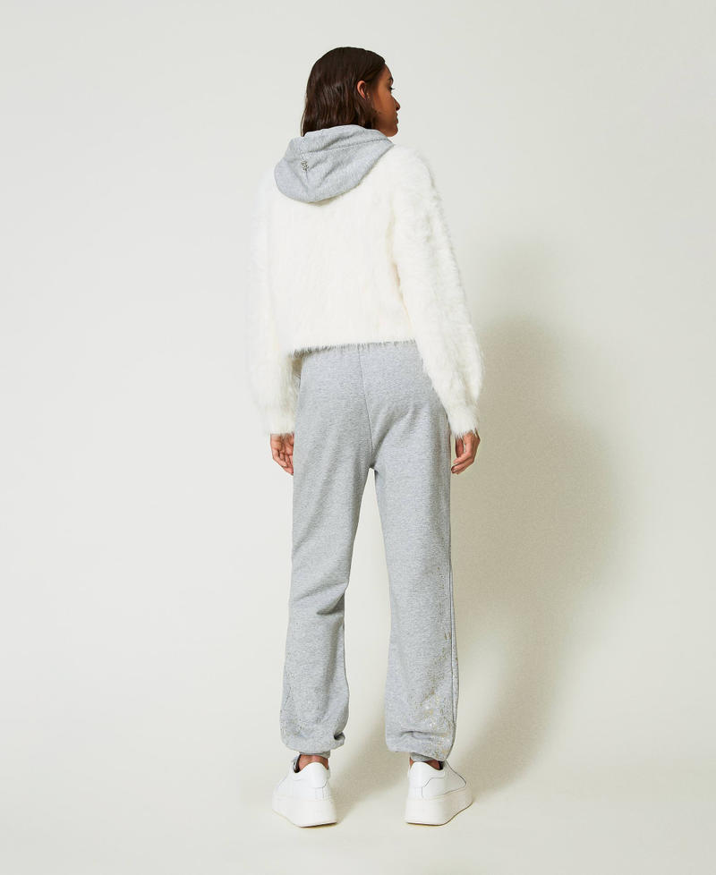 Scee by twin set Pantaloni joggers MYFO con stampa glitter Offerte giornaliere