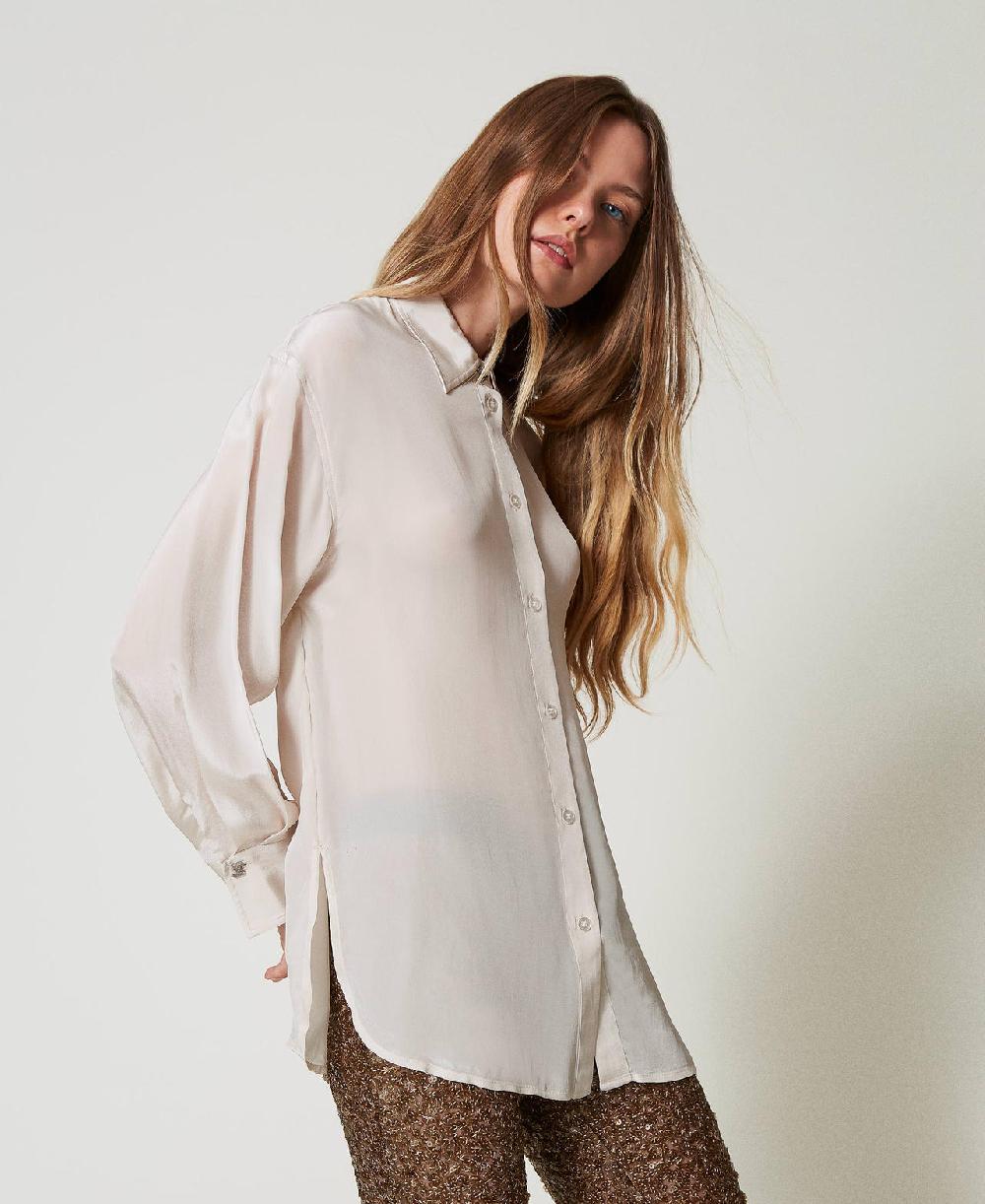 Scee by twin set Camicia MYFO in satin Enormi risparmi