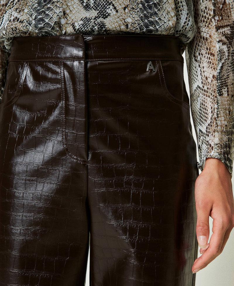 Scee by twin set Pantaloni barrel fit con stampa animalier Ultimi tre giorni