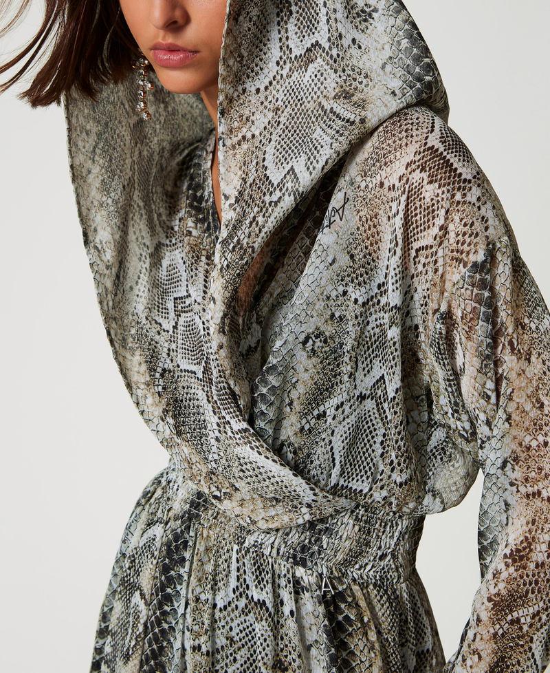 Scee by twin set Abito lungo in creponne con stampa snake Latest stili