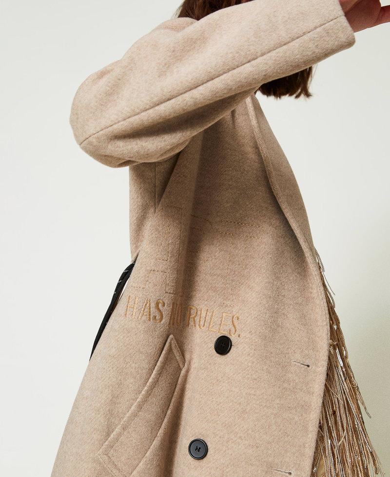 Scee by twin set Cappotto MYFO in panno diagonale Promozione temporanea