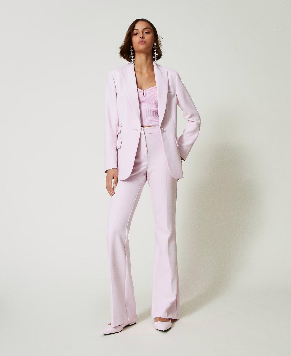 Scee by twin set Pantaloni flare in crêpe cady Fino al 65% di sconto