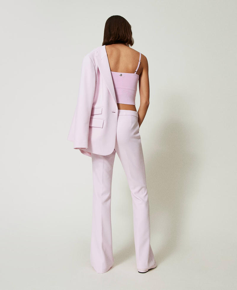 Scee by twin set Pantaloni flare in crêpe cady Fino al 65% di sconto