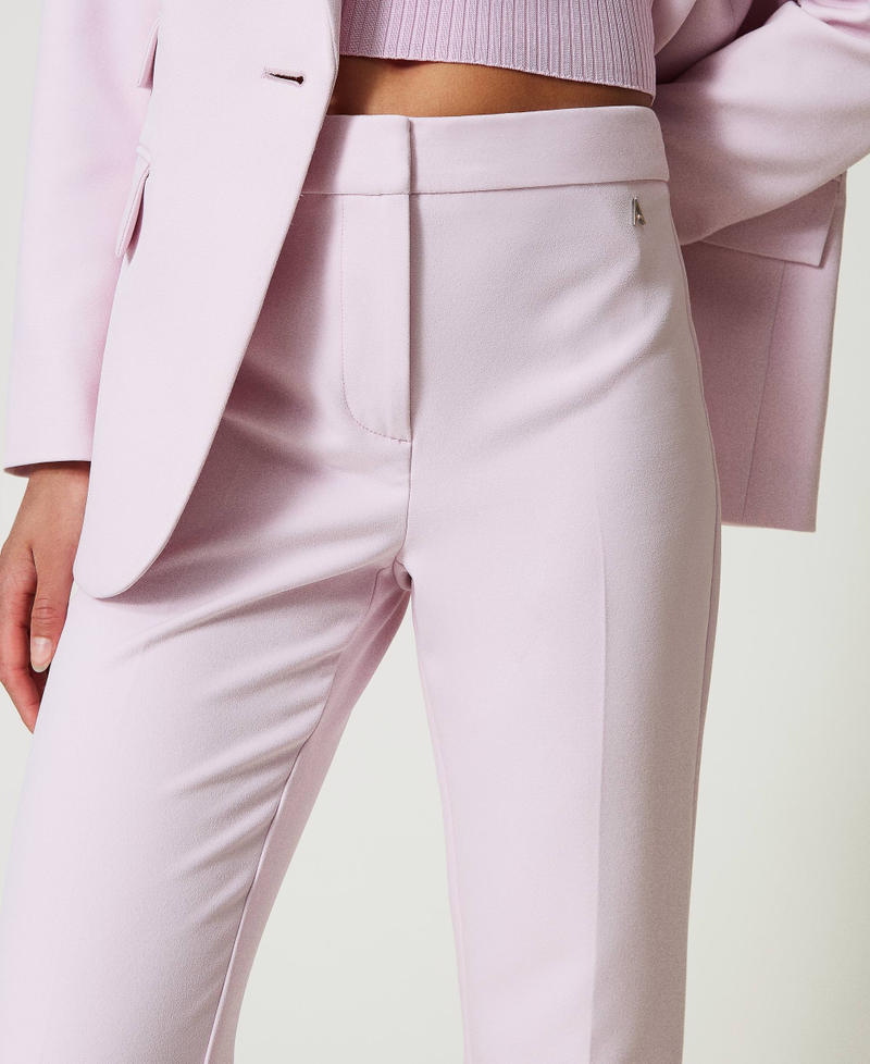Scee by twin set Pantaloni flare in crêpe cady Fino al 65% di sconto