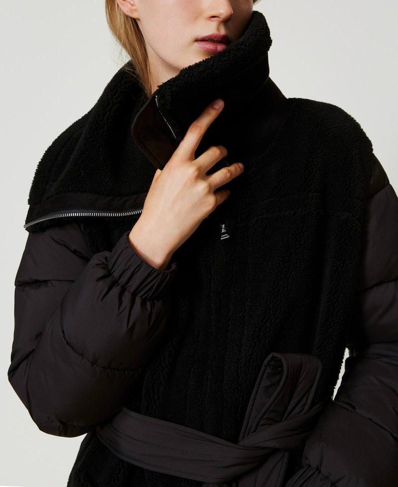 Scee by twin set Cappotto imbottito in faux fur Offerta speciale della fabbrica