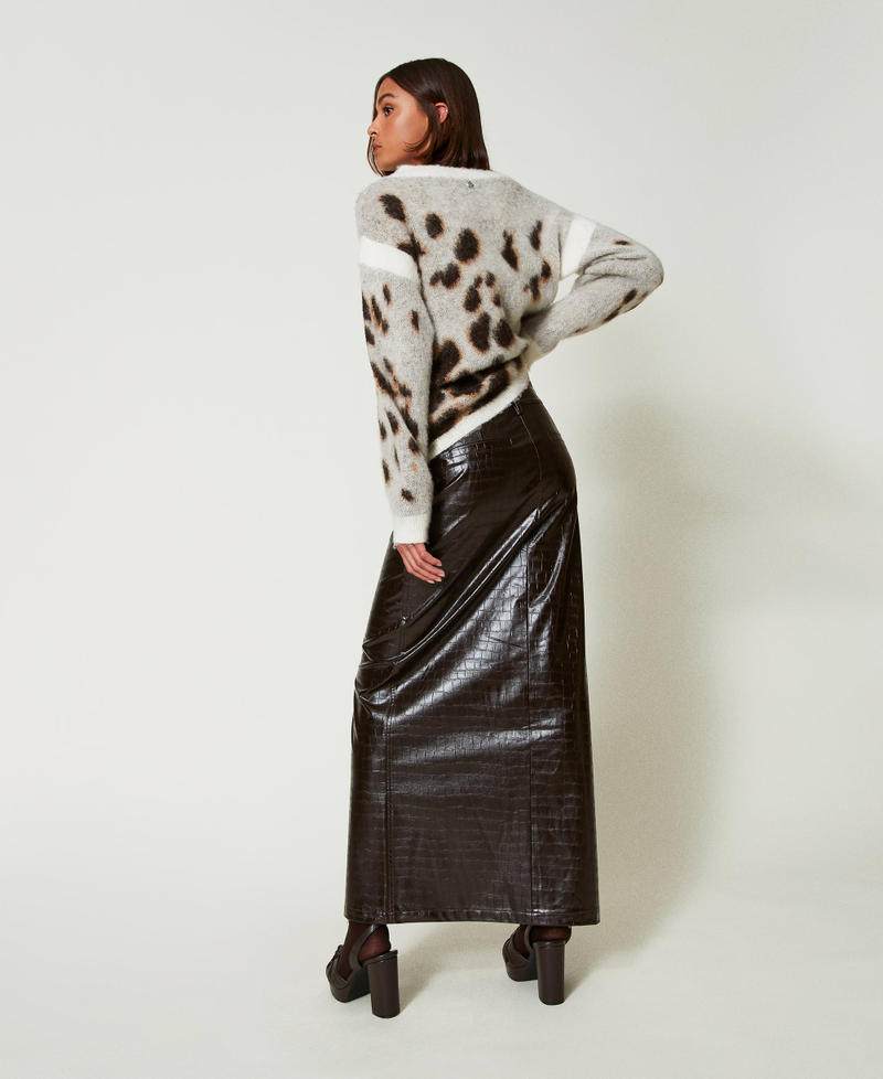 Scee by twin set Gonna lunga con stampa animalier Sostegno trimestrale