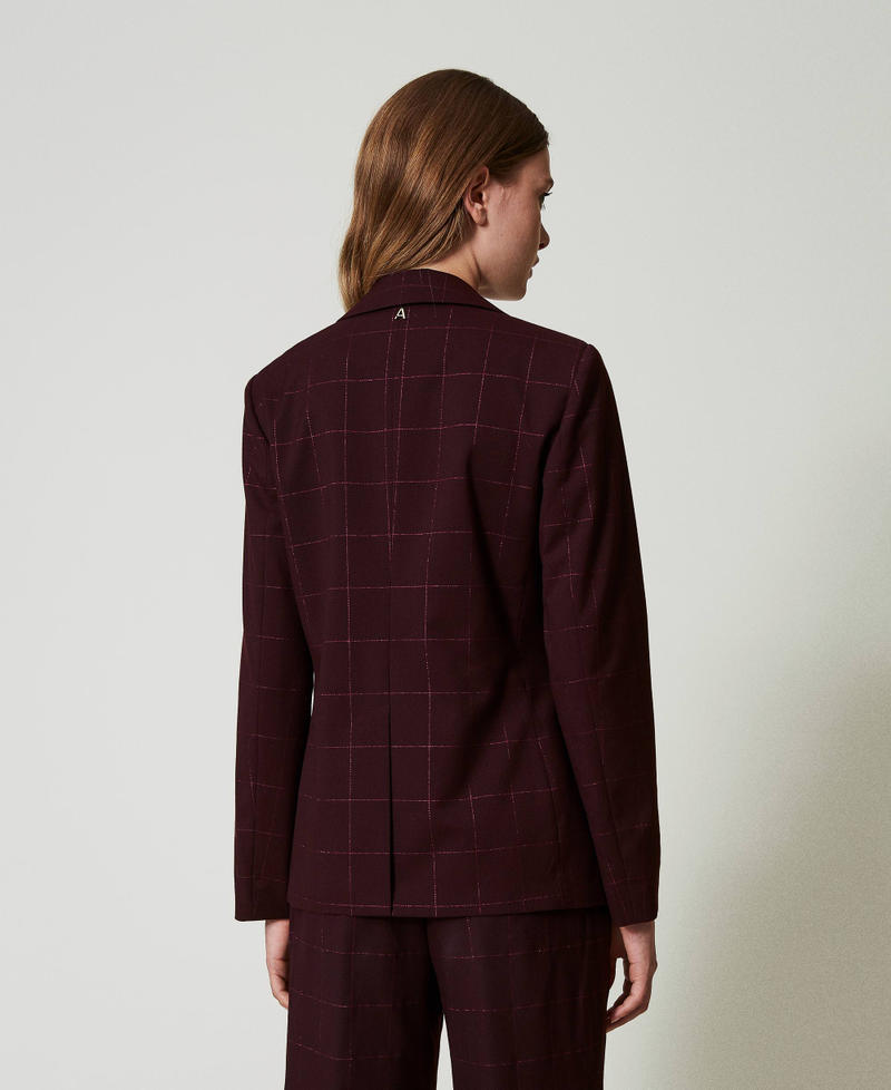 Scee by twin set Giacca blazer check con lurex Fino al 55% di sconto