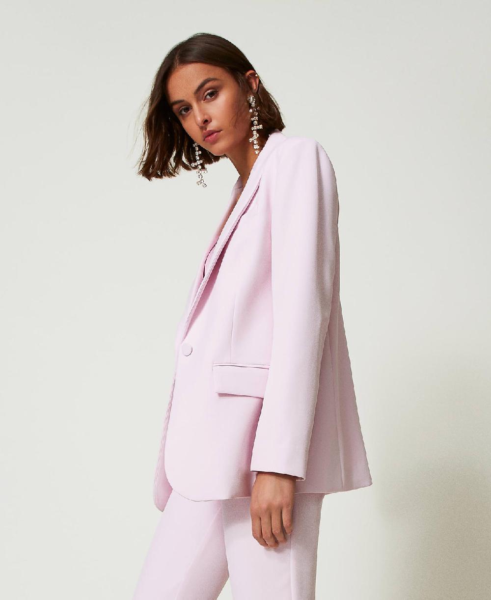 Scee by twin set Giacca blazer in crêpe cady 50% di sconto con spedizione gratuita