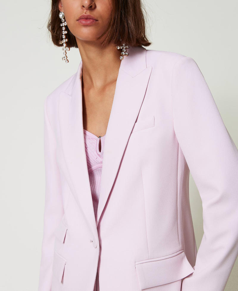 Scee by twin set Giacca blazer in crêpe cady 50% di sconto con spedizione gratuita