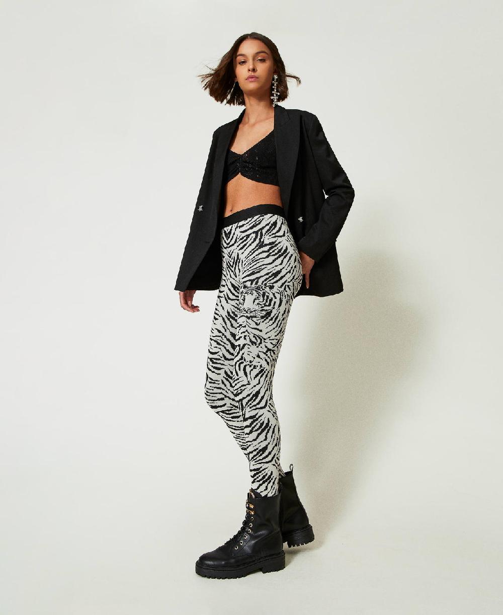 Scee by twin set Leggings MYFO in maglia jacquard Officina