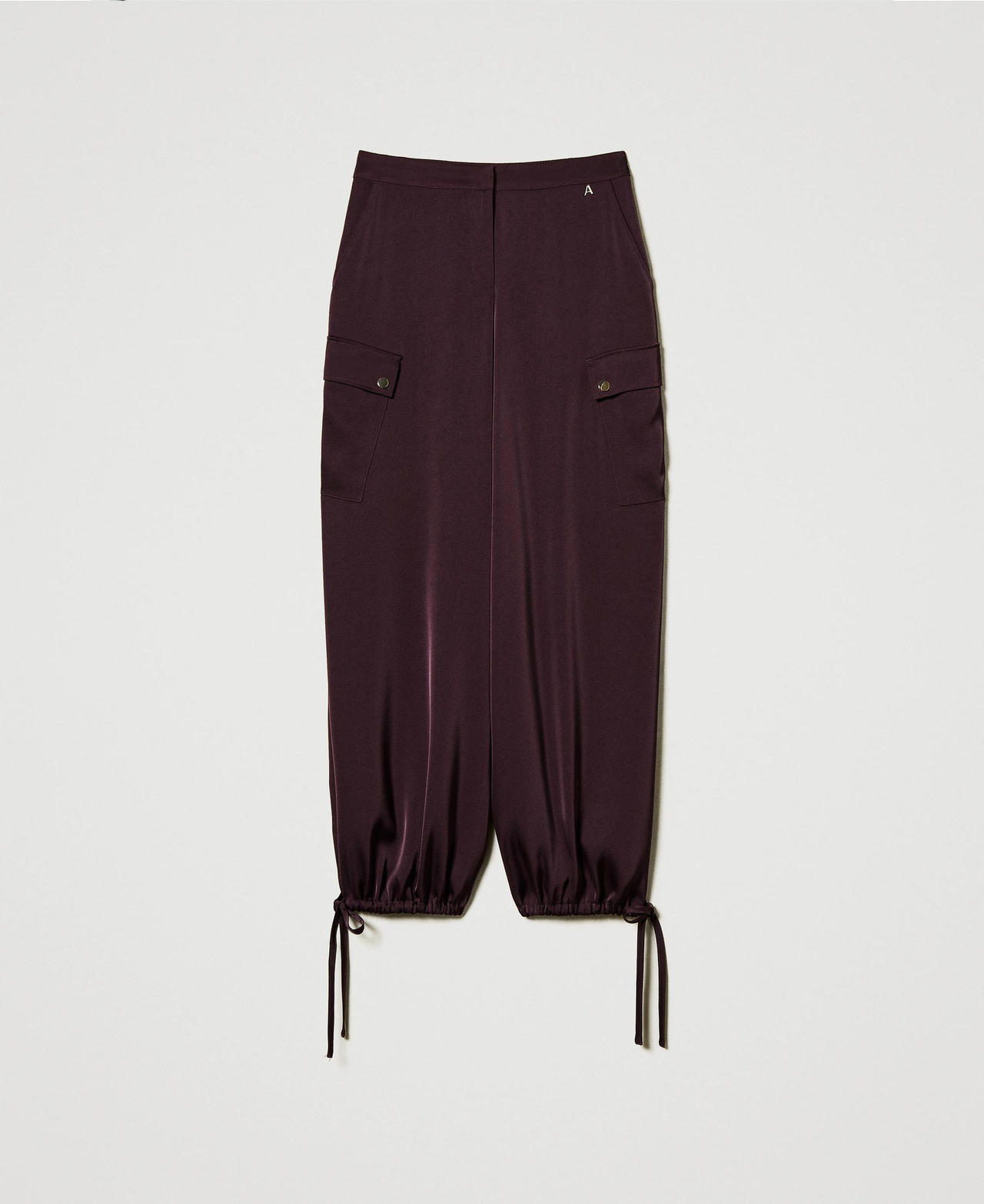 Scee by twin set Pantaloni cargo in raso 50% di sconto per tempo limitato