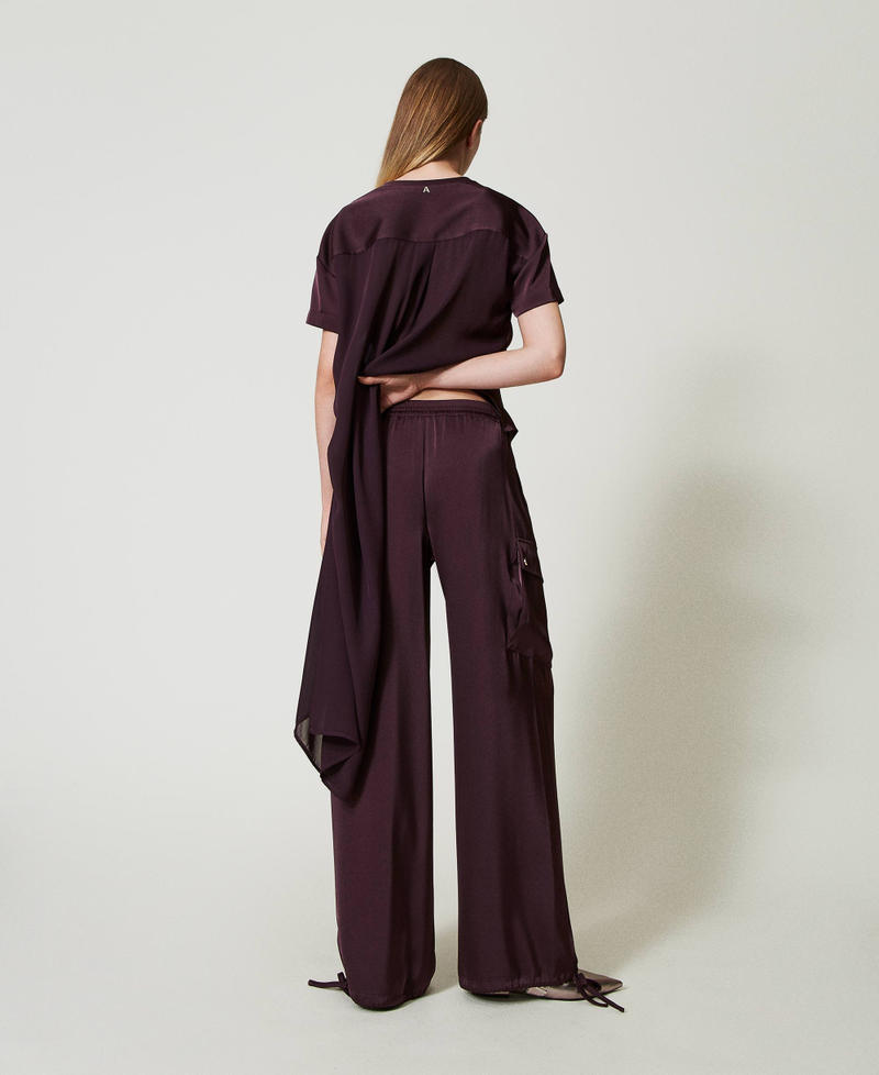 Scee by twin set Pantaloni cargo in raso 50% di sconto per tempo limitato