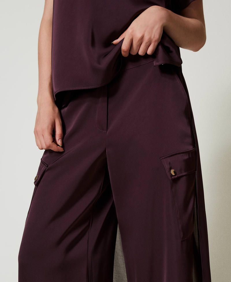 Scee by twin set Pantaloni cargo in raso 50% di sconto per tempo limitato