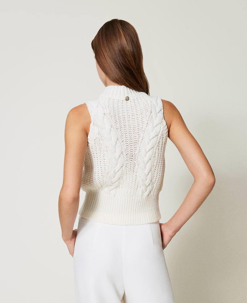 Scee by twin set Top in maglia con coste e trecce Italy