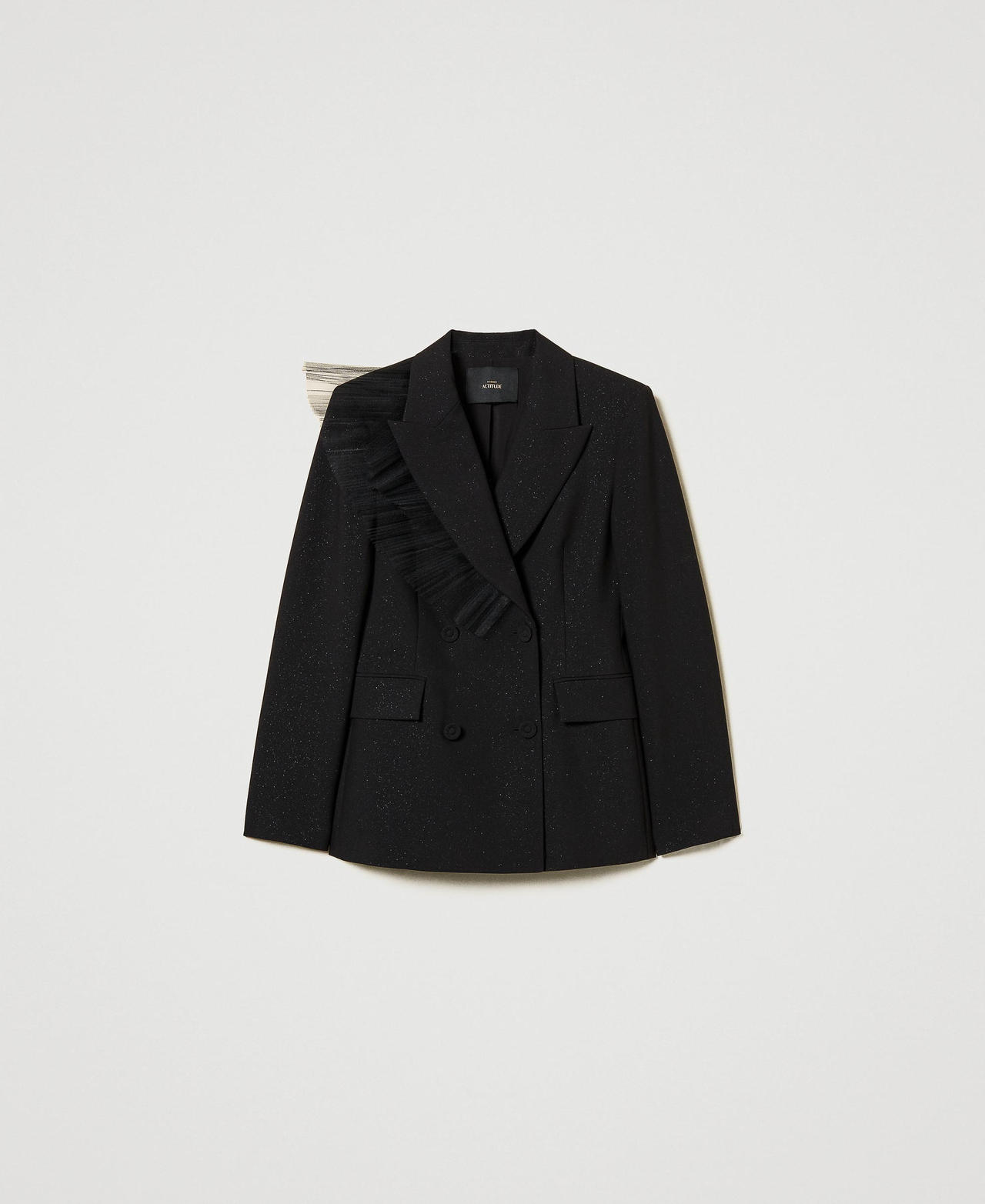 Scee by twin set Giacca blazer con volant in tulle Italia
