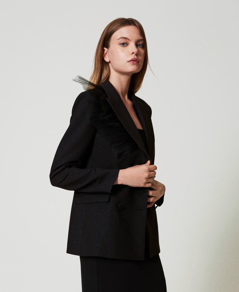 Scee by twin set Giacca blazer con volant in tulle Italia