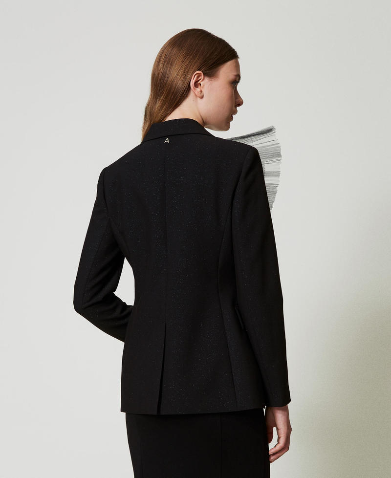 Scee by twin set Giacca blazer con volant in tulle Italia