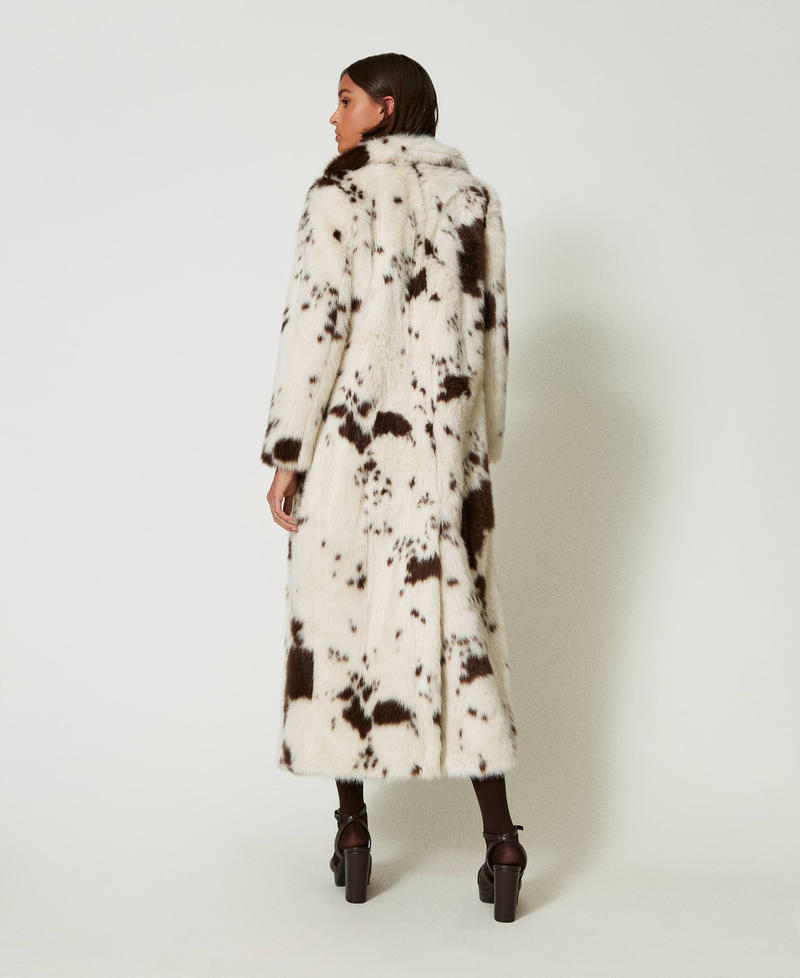 Scee by twin set Cappotto lungo in faux fur Nuovo