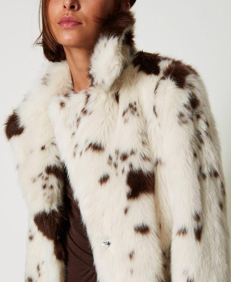 Scee by twin set Cappotto lungo in faux fur Nuovo