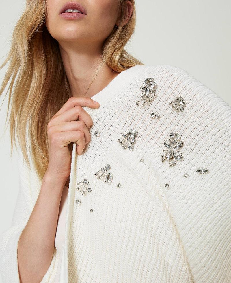 Scee by twin set Poncho in maglia con ricami Vendita
