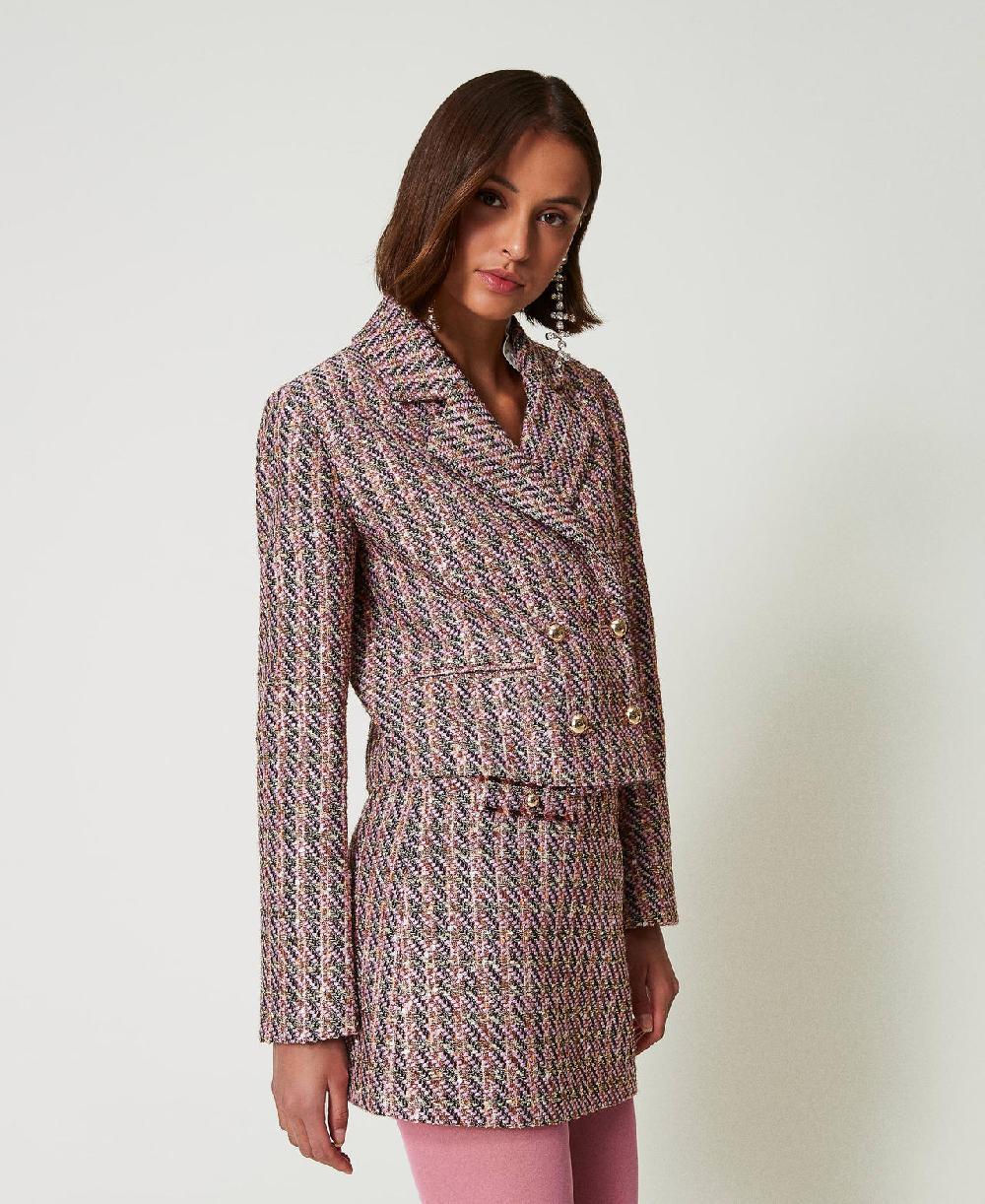 Scee by twin set Giacca blazer in bouclé e lurex Qualità Garantita