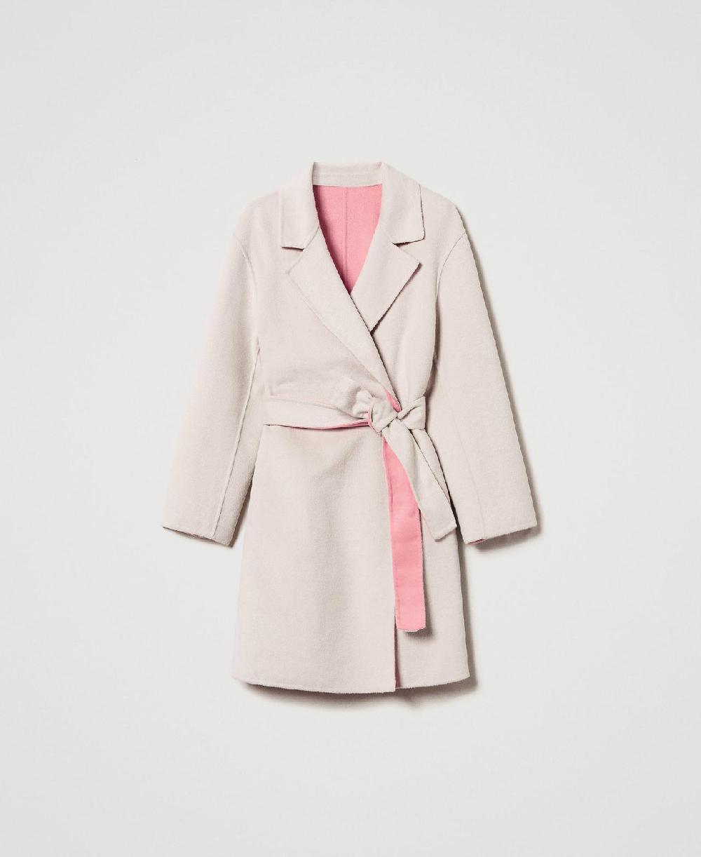 Scee by twin set Cappotto reversibile MYFO in panno misto lana Acquista Ora