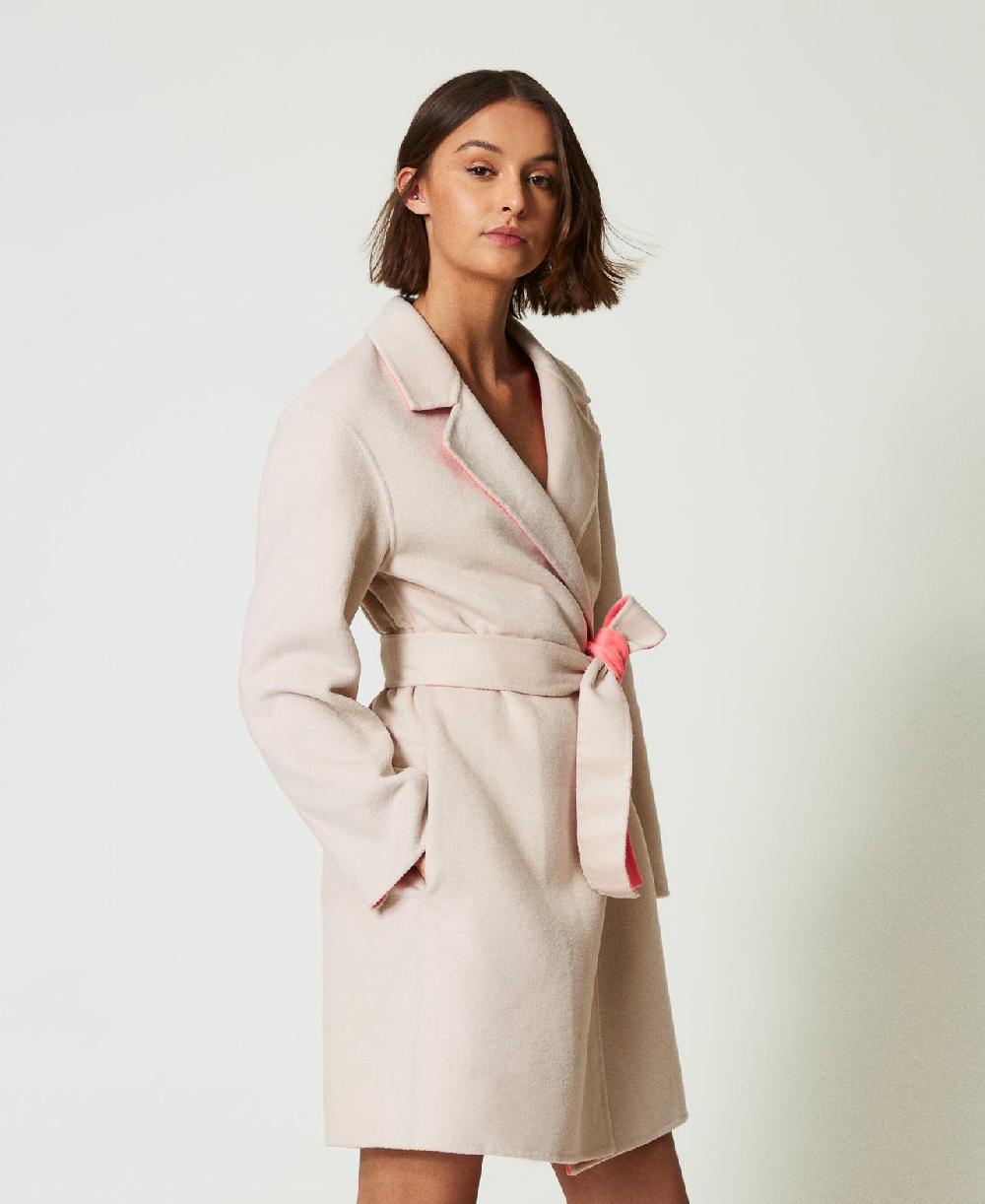 Scee by twin set Cappotto reversibile MYFO in panno misto lana Acquista Ora