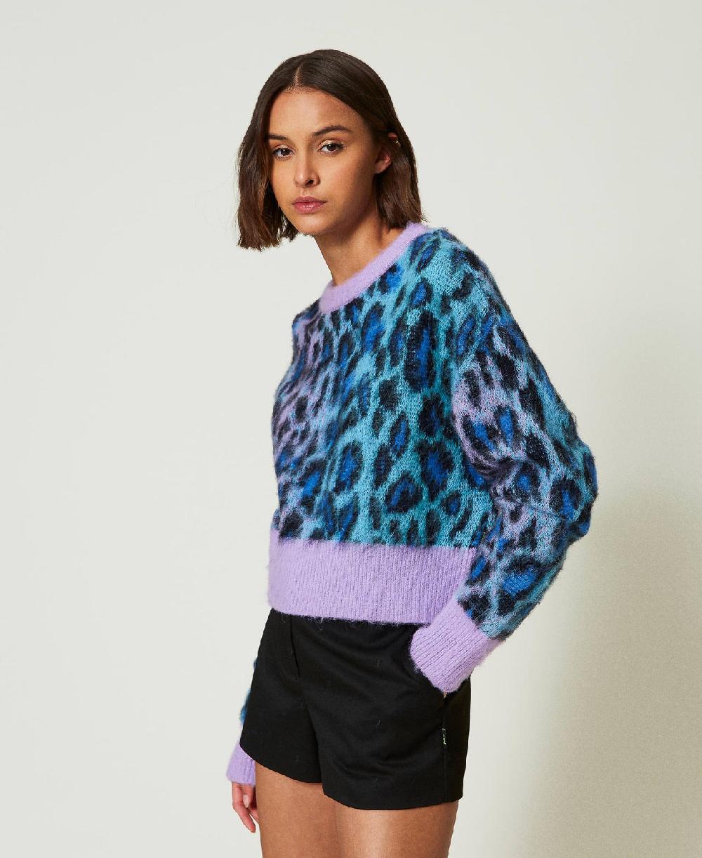 Scee by twin set Maglia boxy MYFO in maglia jacquard Consegna Veloce