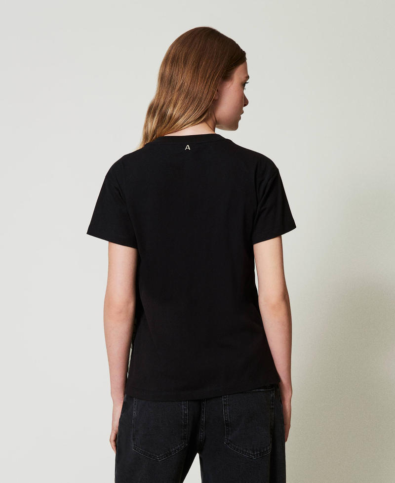 Scee by twin set T-shirt con volant in creponne Offerta